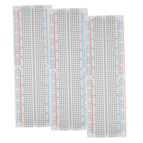 VoltMate Breadboard 3 X MB-102 | Steckbrett mit 830 Kontakten | Kompatibel mit Arduino von VoltMate