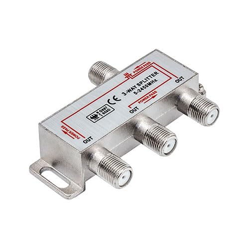 3-Wege-Signalsplitter, 5-2450 MHz, DC-Pass; ideal für die Signalverteilung in Kommunikations- und Datenübertragungssystemen. 3-Wege-Signalsplitter, 5-2450 MHz, DC-Pass; ideal für die Signalverteilung in Kommunikations- und Datenübertragungssystemen. von VoltShine