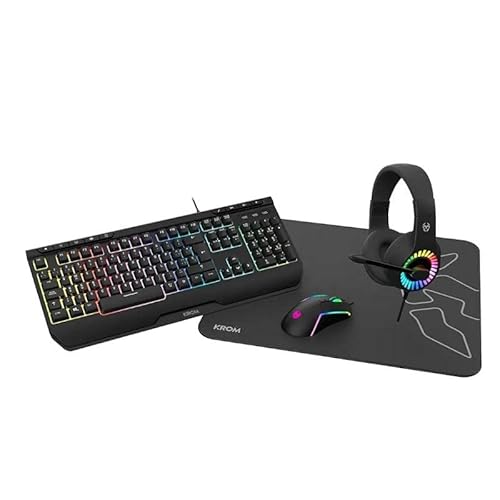 4-in-1-Gaming-Kombi mit Tastatur, Maus, Kopfhörer und Matte; ideal für Gamer auf PC und Konsolen. 4-in-1-Gaming-Kombi mit Tastatur, Maus, Kopfhörer und Matte; ideal für Gamer auf PC und Konsolen. von VoltShine
