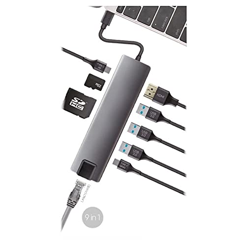 9-in-1 USB-C Docking Station mit HDMI, RJ45 und USB, ideal für die Erweiterung der Konnektivität auf Laptops und mobilen Geräten. 9-in-1 USB-C Docking Station mit HDMI, RJ45 und USB, ideal für die Erweiterung der Konnektivität auf Laptops und mobilen Geräten. von VoltShine