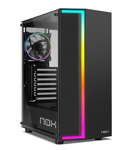 ATX-Gehäuse mit RGB, USB 3.0, schwarzes Design, ideal für PC-Montage und verbesserte Belüftung. ATX-Gehäuse mit RGB, USB 3.0, schwarzes Design, ideal für PC-Montage und verbesserte Belüftung. von VoltShine