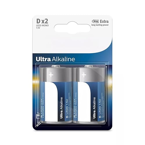 D/LR20 Alkaline Batterien im 2er-Pack mit 30% längerer Laufzeit Perfekt für Geräte mit hohem Stromverbrauch, bieten Effizienz und Lebensdauer für alle Ihre Energiebedürfnisse. von VoltShine