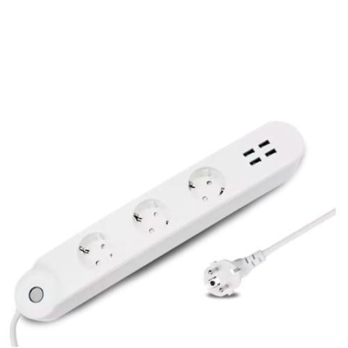 Intelligente 3-in-1-Steckdosenleiste mit 4 USB-Anschlüssen, Fernbedienung und Timer; ideal für die Energieverwaltung und das effiziente Laden von Geräten. Intelligente 3-in-1-Steckdosenleiste mit 4 USB-Anschlüssen, Fernbedienung und Timer; ideal für die Energieverwaltung und das effiziente Laden von Geräten. von VoltShine