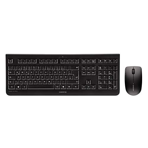 Kabellose Tastatur und Maus, Kombination mit Einer Tastatur mit englischem Design und kompakter Maus, USB-Anschluss, Lange Akkulaufzeit Kabellose Tastatur und Maus, Kombination mit Einer Tastatur mit englischem Design und kompakter Maus, USB-Anschluss, Lange Akkulaufzeit von VoltShine