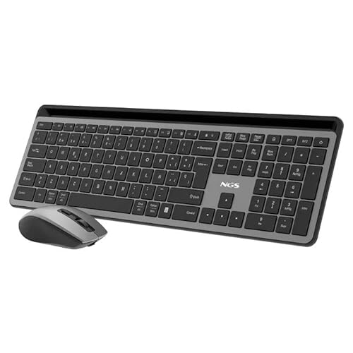 Kabellose Tastatur und Maus, leises Design, 12 Multimedia-Tasten, Grau, Mehrzweckfunktionalität Kabellose Tastatur und Maus, leises Design, 12 Multimedia-Tasten, Grau, Mehrzweckfunktionalität von VoltShine