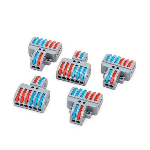 LT-623 Klemmenblöcke (5 Stück) in leuchtendem Grau und Orange, ideal für sichere elektrische Verbindungen in Ihren Projekten. Zuverlässigkeit und Stil in einem Paket. von VoltShine