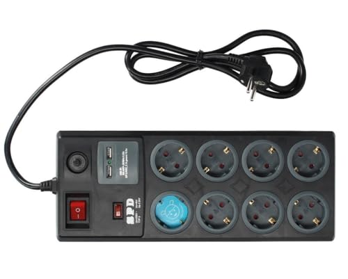 Mehrfachsteckdose mit 8 Steckdosen mit 2 USB-Anschlüssen, 1,4 m Kabel, ideal für den sicheren Anschluss mehrerer Geräte Mehrfachsteckdose mit 8 Steckdosen mit 2 USB-Anschlüssen, 1,4 m Kabel, ideal für den sicheren Anschluss mehrerer Geräte von VoltShine