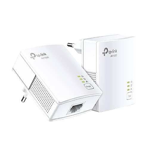 Powerline AV1000 Kit, elektrische Internetverbindung, Geschwindigkeit bis zu 1000 Mbit/s, ideal für Streaming und Netzwerk-Spiele. Powerline AV1000 Kit, elektrische Internetverbindung, Geschwindigkeit bis zu 1000 Mbit/s, ideal für Streaming und Netzwerk-Spiele. von VoltShine