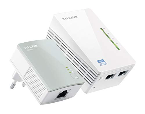 Powerline-Adapter, 300 Mbps, WLAN, mit 2 Ethernet-Anschlüssen, ideal für die Netzwerkerweiterung und den Anschluss von Geräten zu Hause oder im Büro. von VoltShine