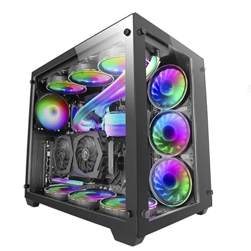 Schwarzer E-ATX Premium XXL Tower mit geräumigem Design, optimierter Belüftung und Kabelmanagement; ideal für Gamer und Hardware-Enthusiasten. Schwarzer E-ATX Premium XXL Tower mit geräumigem Design, optimierter Belüftung und Kabelmanagement; ideal für Gamer und Hardware-Enthusiasten. von VoltShine