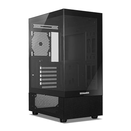 Schwarzes Halbtower-Gehäuse mit Hummer Vision Design, Platz für mehrere Lüfter, USB-Anschlüsse und Kabelmanagement; ideal für PC Gaming und Workstation. Schwarzes Halbtower-Gehäuse mit Hummer Vision Design, Platz für mehrere Lüfter, USB-Anschlüsse und Kabelmanagement; ideal für PC Gaming und Workstation. von VoltShine