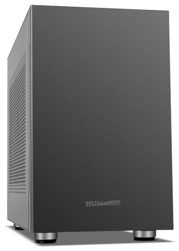 Schwarzes Micro-ATX-Gehäuse, USB 3.0, kompaktes Design, effiziente Belüftung, ideal für Desktop-PC und Gaming. von VoltShine