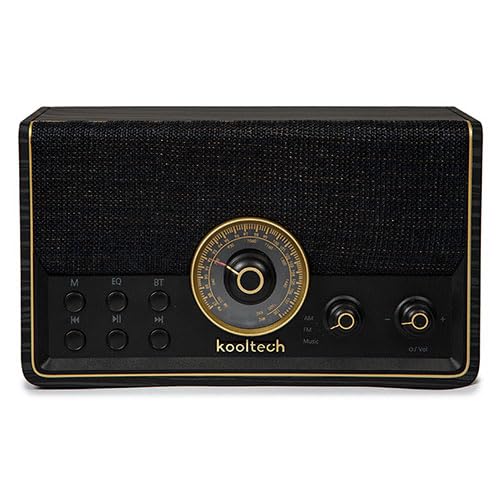 Schwarzes Vintage-Bluetooth-Radio: Retro-Design, Bluetooth-Konnektivität, FM, integrierter Lautsprecher; ideal zum Musikhören und für eine Klassische Ästhetik. Schwarzes Vintage-Bluetooth-Radio: Retro-Design, Bluetooth-Konnektivität, FM, integrierter Lautsprecher; ideal zum Musikhören und für eine Klassische Ästhetik. von VoltShine