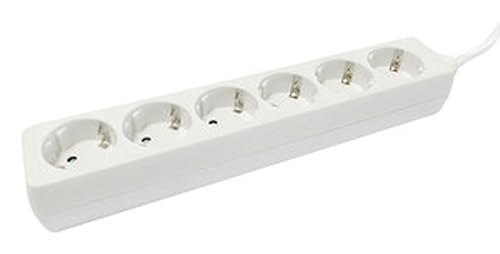 Sockel mit 6 Steckdosen, 3 m Kabel, 16 A, wirtschaftliches Design für mehrere Geräte von VoltShine