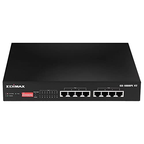Switch – 8 GbE PoE+, ideal für Netzwerke, Unterstützung für Stromversorgung und Datenübertragung, kompakt und effizient im Design von VoltShine