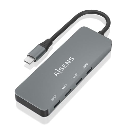 USB 3.2 Gen 2 10G USB-C HUB mit 4 USB-C-Anschlüssen, 15 cm, Grau, ideal für Port-Erweiterung und schnelle Datenübertragung. USB 3.2 Gen 2 10G USB-C HUB mit 4 USB-C-Anschlüssen, 15 cm, Grau, ideal für Port-Erweiterung und schnelle Datenübertragung. von VoltShine