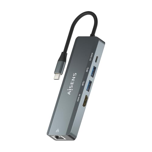 USB-C 5-in-1-Dockingstation mit HDMI, RJ45, 2 USB-Ports, PD, Grau, 15 cm, ideal zum Anschluss von Geräten und Port-Erweiterung. USB-C 5-in-1-Dockingstation mit HDMI, RJ45, 2 USB-Ports, PD, Grau, 15 cm, ideal zum Anschluss von Geräten und Port-Erweiterung. von VoltShine