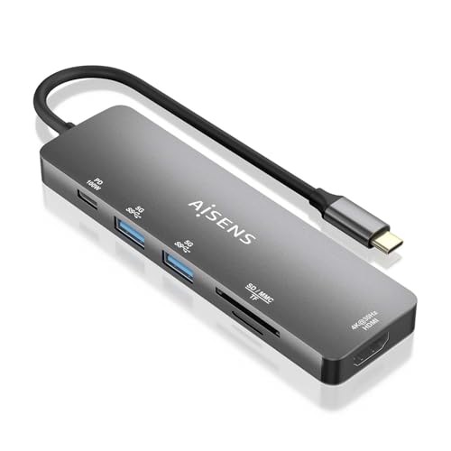 USB-C auf HDMI Dock mit 2 USB-A, USB-C PD, SD- und microSD-Kartenleser, 15 cm, ideal für den Anschluss mehrerer Geräte und Laptop-Erweiterungen. USB-C auf HDMI Dock mit 2 USB-A, USB-C PD, SD- und microSD-Kartenleser, 15 cm, ideal für den Anschluss mehrerer Geräte und Laptop-Erweiterungen. von VoltShine