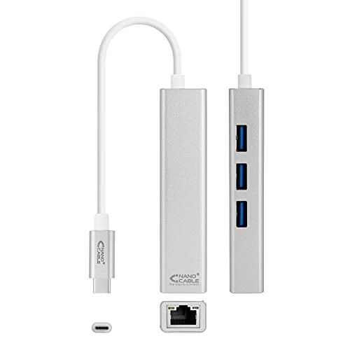 USB-C-zu-Gigabit-Ethernet-Konverter und 3 USB-3.0-Anschlüsse, 15 cm, ideal für die Erweiterung von Netzwerkverbindungen und Datenübertragung. USB-C-zu-Gigabit-Ethernet-Konverter und 3 USB-3.0-Anschlüsse, 15 cm, ideal für die Erweiterung von Netzwerkverbindungen und Datenübertragung. von VoltShine
