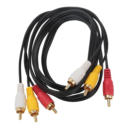 VoltShine 1,5 m langes 3Cinch-zu-3Cinch-Audiokabel, schwarz – ideal für den Anschluss von Audio-Geräten, Fernsehern und Entertainment-Systemen. VoltShine 1,5 m langes 3Cinch-zu-3Cinch-Audiokabel, schwarz – ideal für den Anschluss von Audio-Geräten, Fernsehern und Entertainment-Systemen. von VoltShine