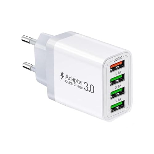 VoltShine 2er-Pack USB-Ladegerät mit Schnellladung 3.0, Mehrfachsteckdose mit 4 Anschlüssen, kompatibel mit mobilen Geräten und Tablets. VoltShine 2er-Pack USB-Ladegerät mit Schnellladung 3.0, Mehrfachsteckdose mit 4 Anschlüssen, kompatibel mit mobilen Geräten und Tablets. von VoltShine