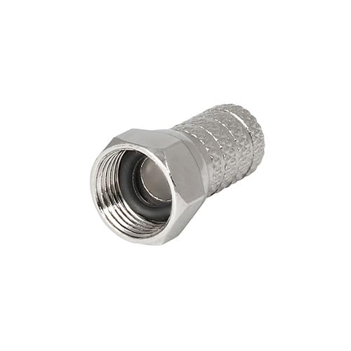 VoltShine 7 mm F-Stecker aus Metall, ideal für Antennenverbindungen und Audio-/Videogeräte. von VoltShine