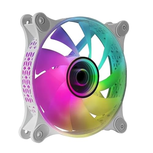 VoltShine ARGB MF-3D Lüfter weiß - RGB-Design, 120 mm, optimierte Leistung, leise, ideal zur Verbesserung der Kühlung und Ästhetik des PCs. VoltShine ARGB MF-3D Lüfter weiß - RGB-Design, 120 mm, optimierte Leistung, leise, ideal zur Verbesserung der Kühlung und Ästhetik des PCs. von VoltShine