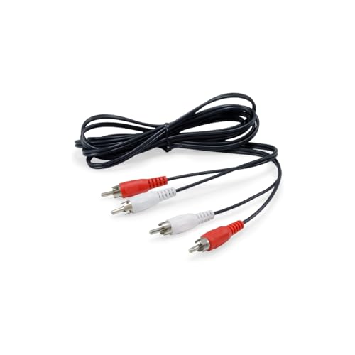 VoltShine Audiokabel, 2Cinch-auf-2Cinch-Kabel, 3 m, Schwarz, ideal zum einfachen Anschluss von Audiogeräten von VoltShine