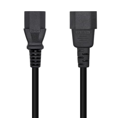VoltShine C13 auf C14 Stromkabel, schwarz, 3,0 m, ideal zum Anschluss von Geräten und zur Stromversorgung von VoltShine