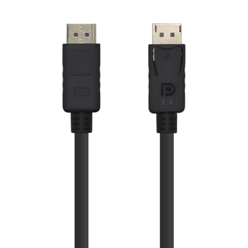 VoltShine DisplayPort-Kabel V1.4, 8K, 60 Hz, DPM-DPM, schwarz, 2,0 m, ideal für HD-Videoübertragung und Anschluss von Monitoren. von VoltShine