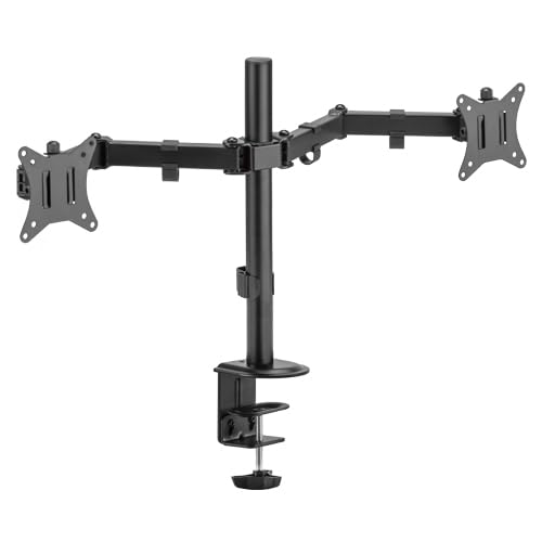 VoltShine Gelenkhalterung für Zwei Monitore, verstellbar, 360° drehbar, VESA-kompatibel, ideal zur Optimierung des Platzes und zur Verbesserung der Ergonomie. von VoltShine