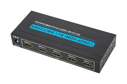 VoltShine HDMI-Wahlschalter – Gerät mit 5 Eingängen zum Anschluss mehrerer Quellen an einen einzigen Fernseher, einfacher Austausch und hohe Bildqualität VoltShine HDMI-Wahlschalter – Gerät mit 5 Eingängen zum Anschluss mehrerer Quellen an einen einzigen Fernseher, einfacher Austausch und hohe Bildqualität von VoltShine