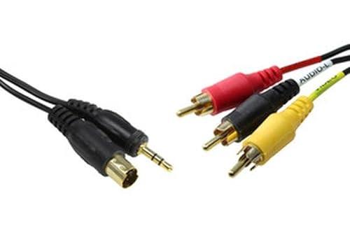 VoltShine Kabel – PC-auf-TV/Video, Typ Mini-DIN 4P + Klinke + 3 Cinch-Stecker, ideal für Audio- und Videoübertragung mit hoher Qualität VoltShine Kabel – PC-auf-TV/Video, Typ Mini-DIN 4P + Klinke + 3 Cinch-Stecker, ideal für Audio- und Videoübertragung mit hoher Qualität von VoltShine