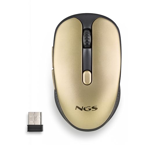 VoltShine Kabellose Maus, ergonomisch, wiederaufladbar, Schwarz/Gold, mit USB-Anschluss für Büro und Zuhause. VoltShine Kabellose Maus, ergonomisch, wiederaufladbar, Schwarz/Gold, mit USB-Anschluss für Büro und Zuhause. von VoltShine