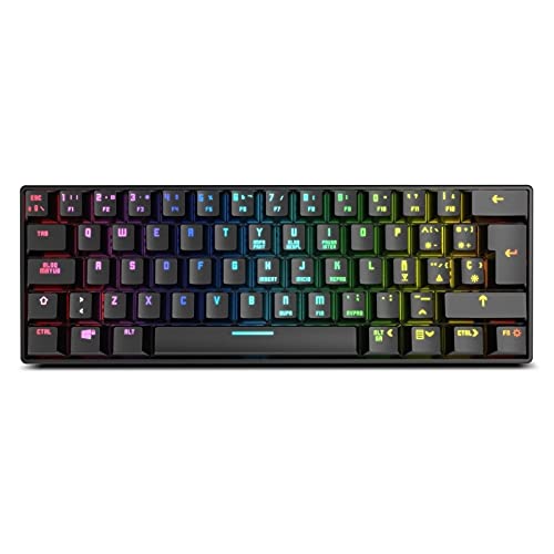 VoltShine Kompakte Gaming-Tastatur mit RGB-Hintergrundbeleuchtung, 61 Tasten, ergonomisches Design und USB-Anschlüsse für EIN Atemberaubendes Spielerlebnis VoltShine Kompakte Gaming-Tastatur mit RGB-Hintergrundbeleuchtung, 61 Tasten, ergonomisches Design und USB-Anschlüsse für EIN Atemberaubendes Spielerlebnis von VoltShine
