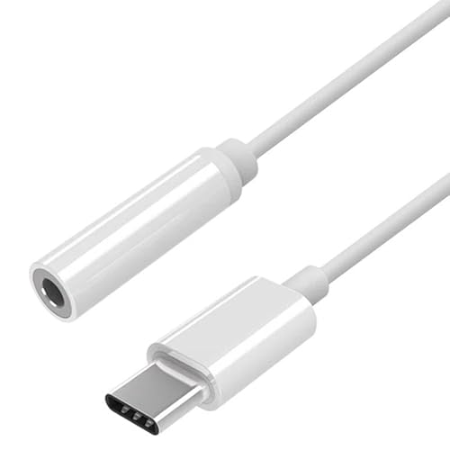 VoltShine Konverter USB C auf 3,5 mm Klinke, 15 cm, weiß, ideal zum Anschluss von Kopfhörern und Lautsprechern an Geräte ohne Audioeingang. VoltShine Konverter USB C auf 3,5 mm Klinke, 15 cm, weiß, ideal zum Anschluss von Kopfhörern und Lautsprechern an Geräte ohne Audioeingang. von VoltShine