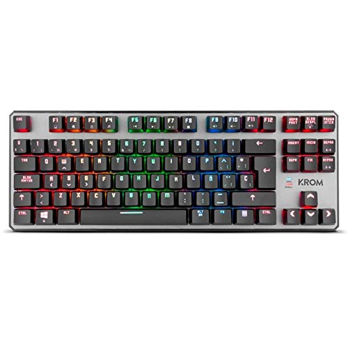 VoltShine Mechanische Tastatur - Kompakte TKL-Tastatur mit RGB-Hintergrundbeleuchtung, 87 Tasten, mechanische Switches, ergonomisches Design und hohe Haltbarkeit VoltShine Mechanische Tastatur - Kompakte TKL-Tastatur mit RGB-Hintergrundbeleuchtung, 87 Tasten, mechanische Switches, ergonomisches Design und hohe Haltbarkeit von VoltShine