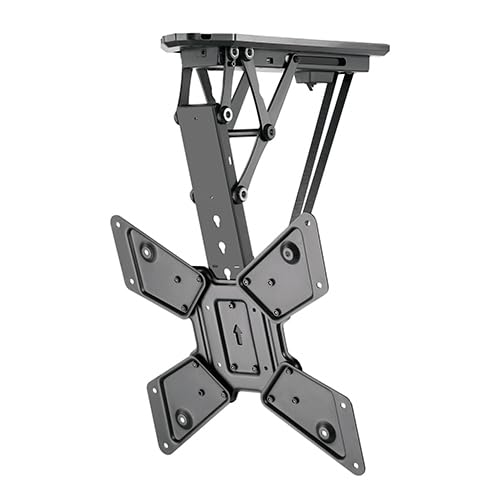 VoltShine Motorisierte schwenkbare Deckenhalterung für 58-139,7 cm (23-55 Zoll) große Bildschirme, Höhenverstellung, Rotation und einfache Installation, ideal für Präsentationen und kleine Räume. von VoltShine