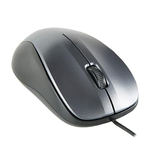 VoltShine Optische USB-Maus mit Kabel, Schwarz, ergonomisches Design, ideal für Arbeit und Spiel, hohe Präzision und Benutzerfreundlichkeit. von VoltShine