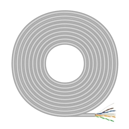 VoltShine RJ45-Kabel, Cat.6, UTP, AWG23, CCA Grau, 100 m, Hochgeschwindigkeits-Netzwerkkonnektivität, ideal für Heim- und Büronetzwerke. von VoltShine