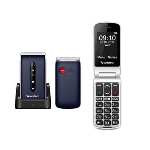 VoltShine Senior-Telefon, 6,1 cm (2,4 Zoll) Display, USB, SOS-Taste, Ladestation, FM-Radio, Blau, ideal für ältere Menschen oder Menschen mit besonderen Bedürfnissen. von VoltShine