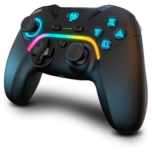VoltShine USB/Bluetooth Gaming Controller mit RGB-Hintergrundbeleuchtung, kompatibel mit PC, Switch, Android und iOS, ideal für vielseitige Spiele. von VoltShine