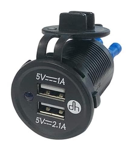 VoltShine USB-Ladegerät - Kompaktes Ladegerät mit Faston-Anschluss, 2 USB-Anschlüsse, kompatibel mit Schnellladung, ideal für elektronische Geräte VoltShine USB-Ladegerät - Kompaktes Ladegerät mit Faston-Anschluss, 2 USB-Anschlüsse, kompatibel mit Schnellladung, ideal für elektronische Geräte von VoltShine
