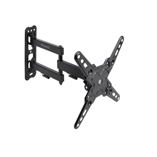 VoltShine Wandhalterung für Bildschirme von 13-43 Zoll (33-109 cm) mit Schwenk- und Neigefunktion, Schwarz, Doppelarm, ideal zur Optimierung von Räumen und zur Verbesserung der Betrachtung. von VoltShine