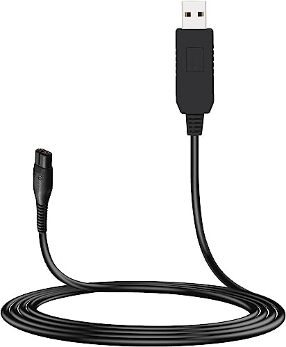 VoltWave One Blade Ladekabel für Philips QP2520, USB Netzkabel Kabel Kompatibel mit Philips A00390 Oneblade Rasierer QP2520 / 20 QP2520 / 30 QP2520 / 64 Ladekabel Netzteil von VoltWave