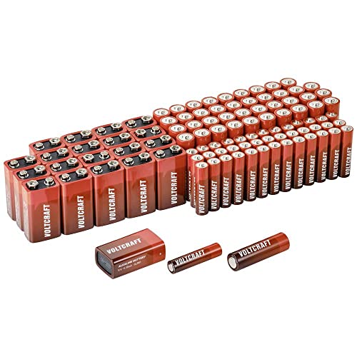 VOLTCRAFT Batterie-Set Mignon, Micro, 9 V Block 100 St. von Voltcraft