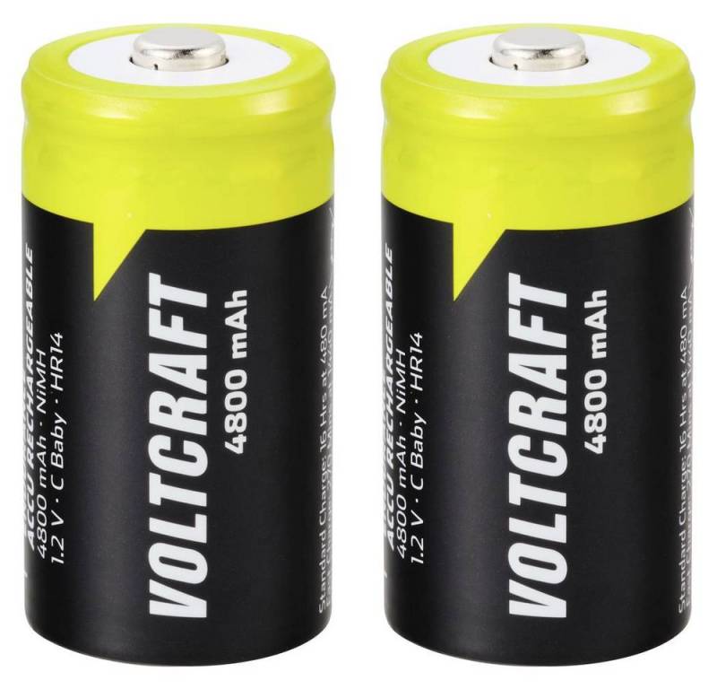 VOLTCRAFT NiMH Baby-Akkus 4800 mAh, 2er Akku von Voltcraft
