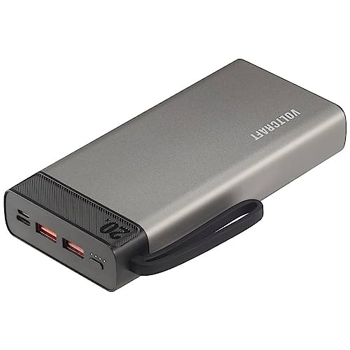 VOLTCRAFT PB-20-PD3.0 Powerbank 20000 mAh Power Delivery 3.0 LiPo Grau-Schwarz Statusanzeige von Voltcraft