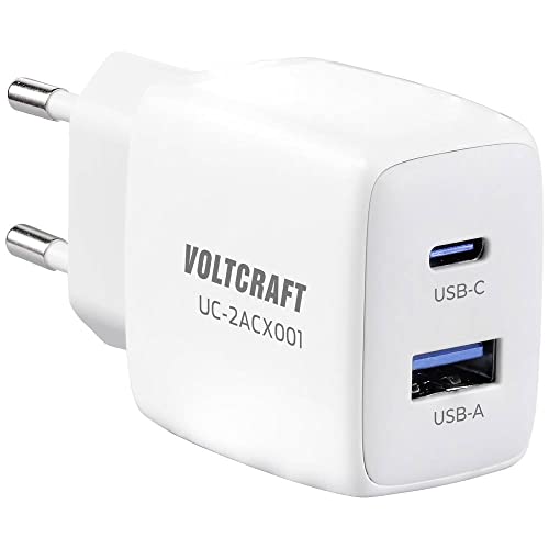 Voltcraft UC-2ACX001 USB Ladegerät 25 W Innenbereich Ausgangsstrom (max.) 2.08 A 2 x 1x USB-A, 1x USB-C® GaN von Voltcraft
