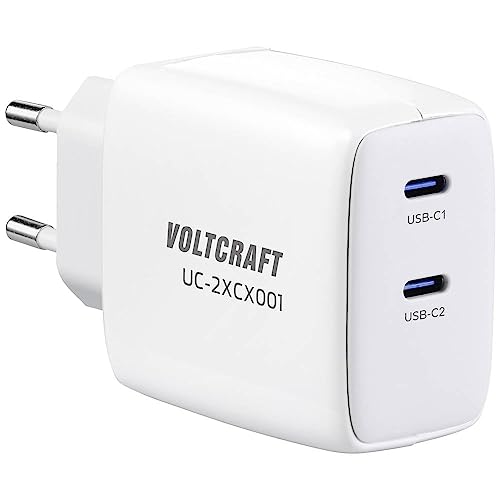 Voltcraft UC-2XCX001 USB-Ladegerät 65 W Innenbereich Ausgangsstrom (max.) 3.25 A 2 x USB-C® GaN von Voltcraft